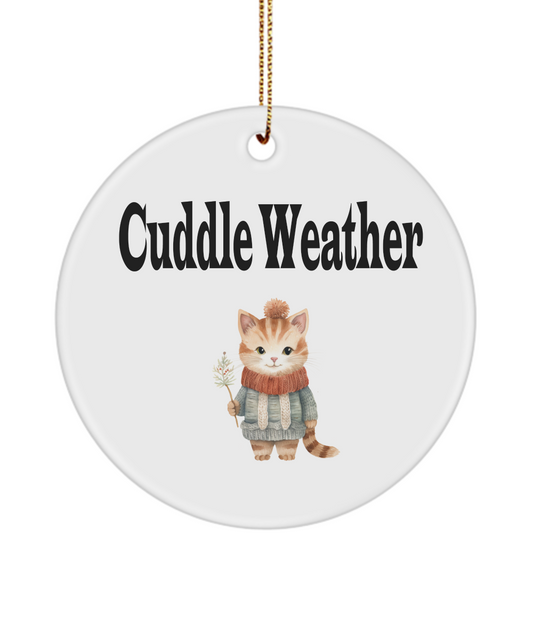 Cuddle Weather Kitty Cat Christmas Ornament