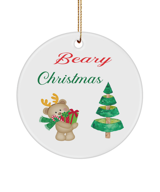 Beary Christmas Teddy Bear Holiday Xmas Christmas Ornament