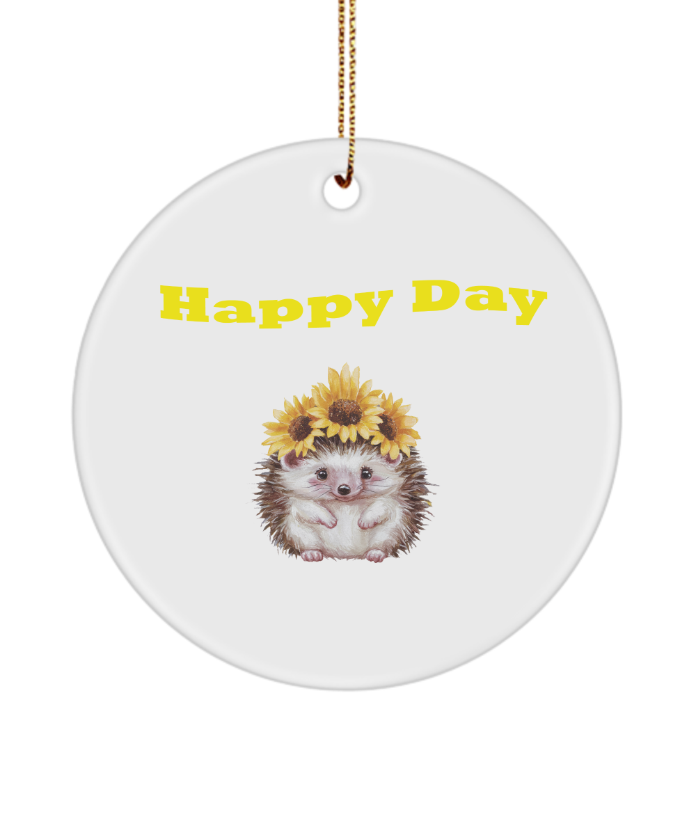 Happy Day Hedgehog Ornament