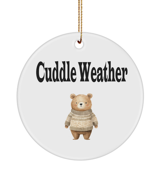 Cuddle Weather Bear Christmas Ornament